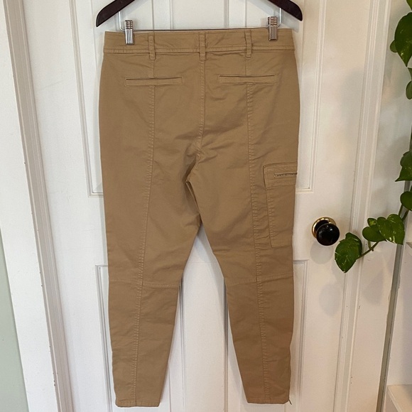Lauren Ralph Lauren Women's Tan Cargo Pants Skinny Zippered Ankle Equestrian - Picture 8 of 16